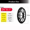 (1PR,Black) Wheelchair rear wheel replacement 24x1"wheel,Rear Wheel Assembly for 16-18-20 Inch Wheelchairs, Replacement parts (24 * 1(1 Pair)) view 2