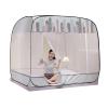 Mosquito Net for Bed,Portable Folding Net Bed with Bottom Mosquito Net Tent Use Mosquito Netting for Adults Trip Camping Travel,D,1.8 * 2.2M view 1
