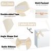AIMUDI Ivory Satin Ribbon Bows 2" Self Adhesive Satin Bow for Gift Wrapping Premade Bows with Double-Sided Tape for Making Crafts Baby Shower Birthday Party Wedding Decorations, 50 PCs view 3