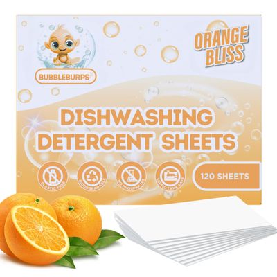 Dishwasher Detergent Sheets, 120 Washes, Natural Dishwasher Detergent Liquid, No Plastic or Phosphate Septic & Gray Water Safe, Organic, No Mess, Use in Dishwasher or Sink
