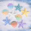 10Pcs Starfish Shell Cake Decorations Resin Beach Theme Cake Topper Under the Sea Ocean Birthday Party Decor DIY Phone Case Craft Jewelry Accessories (A) view 4