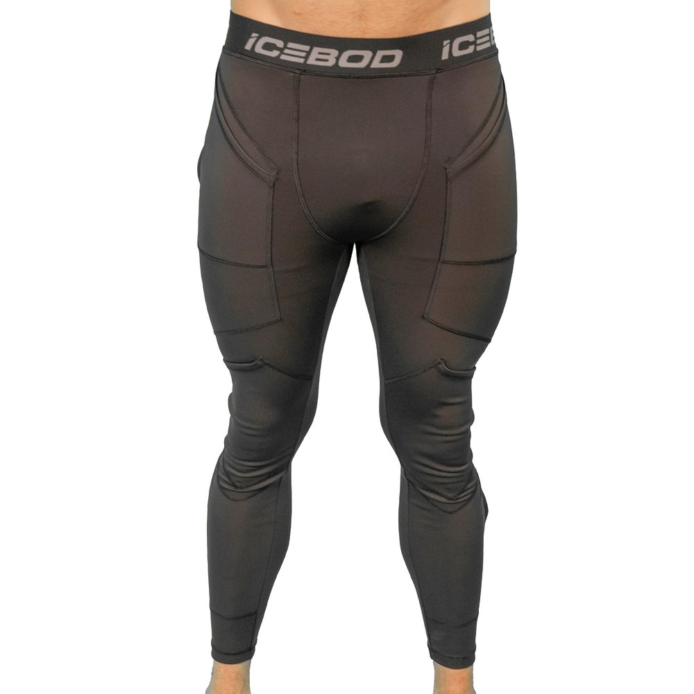 ICEBOD ACTIVE Ice-Gel Packs for Thighs, Knees, and Shins Compression Sleeves with Custom Pockets & Reusable Gel Packs (Extra Large)