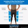 ICEBOD ACTIVE Ice-Gel Packs for Thighs, Knees, and Shins Compression Sleeves with Custom Pockets & Reusable Gel Packs (Extra Large) view 4