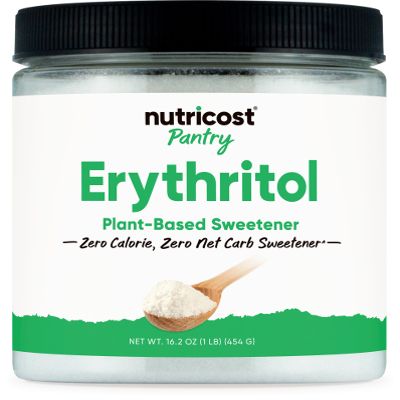 Nutricost Pantry Erythritol Plant-Based Sweetener Powder (1 LB) GMO-Free