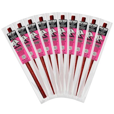 Buffalo Bob's Wild Game Meat Snack Stick - Wild Boar BBQ Stick 10 Pack