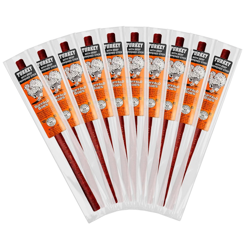 Buffalo Bob's Wild Game Meat Snack Stick - Turkey Stick 10 Pack