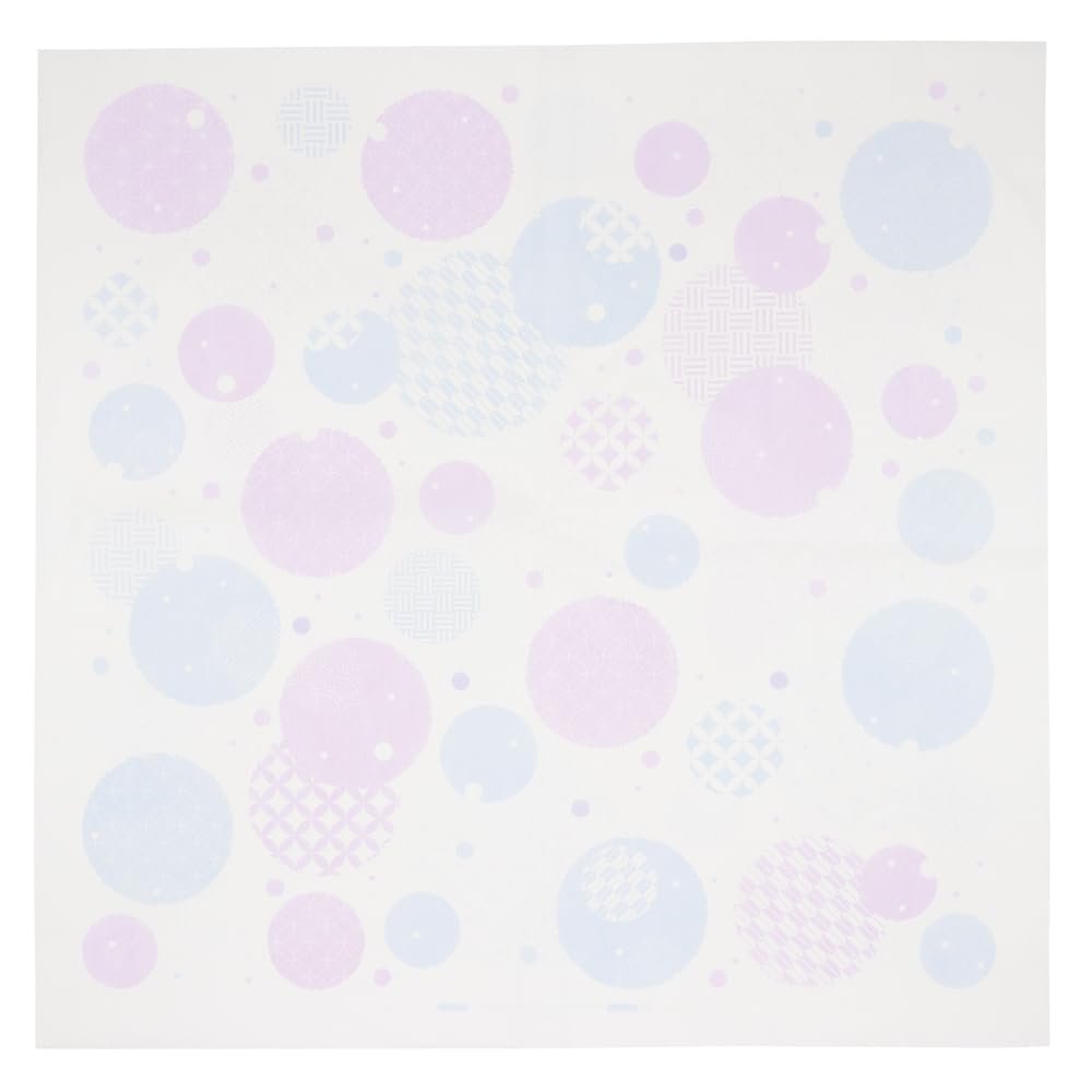 Daikoku Industry Furoshiki Paper Cleaning Cloth with Japanese Pattern, Dots, 20 Pieces, Approx. 25.6 x 25.6 inches (650 x 650 mm), Made in Japan, Purple/Light Blue No.602