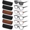 ZONLON 6 Pack Reading Glasses for Women Men, Spring Hinge Eyeglasses Blue Light Blocking Anti Eyestrain Computer Readers (3Black2Demi1Gray, 3.00, multiplier_x) view 1