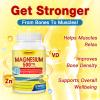 10-in-1 Magnesium Complex Supplement, Magnesium Glycinate 500mg with Citrate & Malate, Chelated High Absorption Plus Vitamin D3 & Zinc - for Nerve, Muscle & Bone Support - 120 Capsules view 2
