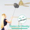 Ceiling Fan Cleaner Duster,Reusable Microfiber Ceiling Fan Blade Cleaner Duster with Extendable Long Handle Removable 13 to 48 in for Cleaning Bookshelves,Door,Window Top (Gray) view 4