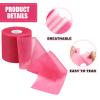 Pre-wrap Athletic Tape,2.75 Inches X 30 Yards Roll Pre wrap Headbands for Hair Soccer,Foam Underwrap Sports Wrap for Ankles Wrists Hands Knees Elbows (Red) view 3