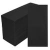 100 Pack Black Paper Napkins, Disposable Linen-Feel Guest Towels Cloth-Like Hand Towels, Soft, Absorbent, Paper Hand Napkins for Kitchen, Bathroom, Parties, Weddings, Dinners - 12" x 17" view 1