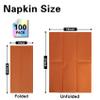 100 Pack Terracotta Paper Napkins, Disposable Linen-Feel Guest Towels Cloth-Like Hand Towels, Soft, Absorbent, Paper Hand Napkins for Kitchen, Bathroom, Parties, Weddings, Dinners - 12" x 17" view 2