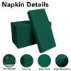 100 Pack Dark Green Paper Napkins, Disposable Linen-Feel Guest Towels Cloth-Like Hand Towels, Soft, Absorbent, Paper Hand Napkins for Christmas, Bathroom, Parties, Weddings, Dinners - 12" x 17" view 4