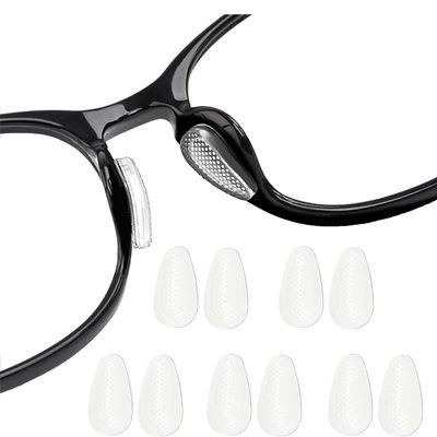 5 Pairs Clear Silicone Eyeglass Nose Pads, Anti Slip Nosepads with Sticky Backing for Glasses, Soft Nose Grips for Glasses and Sunglasses Repair Kits(1.5mm)