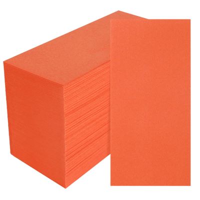 100 Pack Bright Orange Paper Napkins, Disposable Linen-Feel Guest Towels Cloth-Like Hand Towels, Soft, Absorbent, Paper Hand Napkins for Kitchen, Halloween, Parties, Weddings, Dinners - 12" x 17"