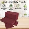 100 Pack Dark Burgundy Paper Napkins, Disposable Linen-Feel Guest Towels Cloth-Like Hand Towels, Soft, Absorbent, Paper Hand Napkins for Kitchen, Bathroom, Parties, Weddings, Dinners - 12" x 17" view 3