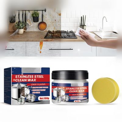 Stainless Steel Stain Cleaning Wax,Magical Nano-technology Stainless Steel Cleaning Paste-Surface Safe, No Residue