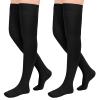 2Pairs Ktinnead 20-30mmHg Thigh High Compression Stockings for Women, Closed-Toe Thigh High Compression Socks, Medical Compression Stockings for Pregnant, Teacher, Doctor, Varicose Veins, lymphedema view 1