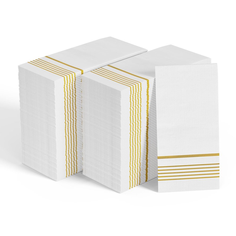600 Pack Paper Napkins, 3-Ply Guest Towels Disposable Dinner Napkins, Soft and Absorbent Party Napkins for Thanksgiving, Bathroom,Wedding and Events