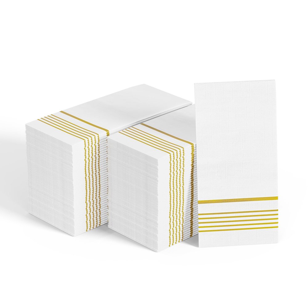 400 Pack Paper Napkins, Disposable Guest Towels Party Dinner Napkins Soft, Absorbent 3-Ply Hand Towels for Bathroom, Thanksgiving, Wedding and Events