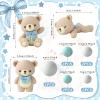 12 PCS Bear Cake Topper, Bear Cake Decorations with Balls Cake Toppers for Boys Girls Baby Shower Birthday Party DecorationsBlue) view 2