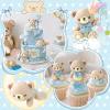 12 PCS Bear Cake Topper, Bear Cake Decorations with Balls Cake Toppers for Boys Girls Baby Shower Birthday Party DecorationsBlue) view 4