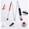 Gqudyi White Rotating HeadSpeech Blind Cane4-fold Folding Blind Cane,Maximum Length of 1.32mfor Mobility Aids Assist Tool,Titanium Alloy,Blind Cane Bag view 3