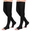 2Pairs Ktinnead 20-30mmHg Thigh High Compression Stockings for Women, Open-Toe Thigh High Compression Socks, Medical Compression Stockings for Pregnant, Teacher, Doctor, Varicose Veins, lymphedema view 1