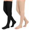 2Pairs Ktinnead 20-30mmHg Thigh High Compression Stockings for Women, Thigh High Compression Socks, Medical Compression Stockings for Pregnant, Teacher, Doctor, Varicose Veins, Swelling, lymphedema view 1