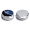 LFDSEPYM Round Pill Box Portable Pill Case for Pocket Night Sky Travel Small Pill Organizer 3 Compartment Metal Pill Container Holder for Medicine Vitamins Fish Oil Supplements view 3