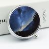 LFDSEPYM Round Pill Box Portable Pill Case for Pocket Night Sky Travel Small Pill Organizer 3 Compartment Metal Pill Container Holder for Medicine Vitamins Fish Oil Supplements view 4
