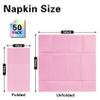 Goldclean Pink Napkins Hand Towels Disposable, Linen-Feel Dinner Napkins with Prefolded Built-in Flatware Pocket, Guest Paper Hand Towels For Wedding, Dinner Or Party (16x16in, 50Pack view 2