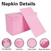 Goldclean Pink Napkins Hand Towels Disposable, Linen-Feel Dinner Napkins with Prefolded Built-in Flatware Pocket, Guest Paper Hand Towels For Wedding, Dinner Or Party (16x16in, 50Pack view 3