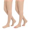 2Pairs Ktinnead 20-30mmHg Thigh High Compression Stockings for Women, Thigh High Compression Socks, Medical Compression Stockings for Pregnant, Teacher, Doctor, Varicose Veins, Swelling, lymphedema view 1