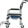 3 in 1 Folding Bedside Commode Chair, Extra Wide Medical Toilet Chair with Wheel Safety Steel Frame, Adjustable Height Commode Toilet view 2