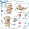 12 PCS Bear Cake Topper, Bear Cake Decorations with Balls Cake Toppers for Boys Girls Baby Shower Birthday Party Decorations (Pink) view 2
