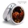 Round Pill Box Portable Pill Case for Pocket There are Roses on The Table Travel Small Pill Organizer 3 Compartment Metal Pill Container Holder for Medicine Vitamins Fish Oil Supplements view 2