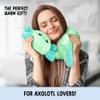 Axolotl Unscented 2Lbs Heating Pad for Neck Shoulders and Back Wrap Microwavable, Heatable 22.5" Cute Warm Stuffed Animals Neck Warmer - Axolotl Gifts for Women Girls and Kids view 2