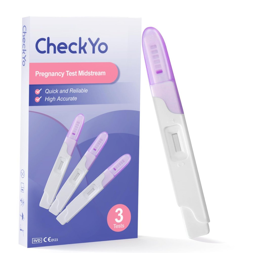 [3 Pack] CheckYo Pregnancy Tests for Early Detection: Accurate Pregnancy Test Midstream Early Home Detection HCG Test Pregnancy Kit