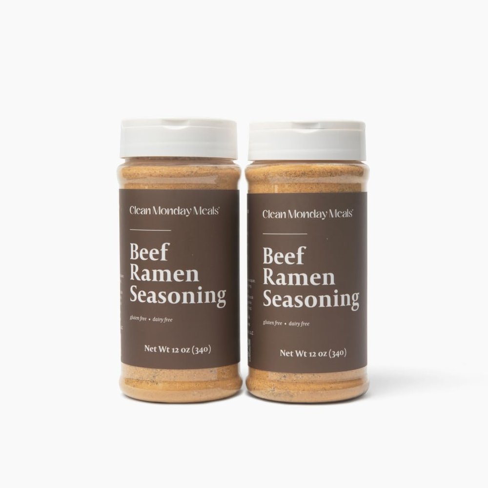 Clean Monday Meals Beef Ramen Seasoning Mix | Dairy Free & Gluten Free | 11.07oz | 2 Pack