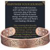Jecanori Copper Bracelet for Men, 18X Strength 99.99% Pure Solid Mens Magnetic Copper Bracelets view 1
