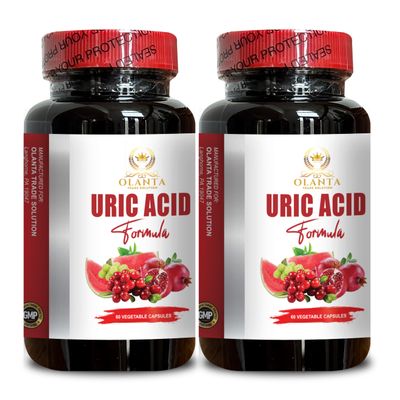 Natural URIC Acid Formula - uric Acid Capsules, Uric Acid Advanced Formula, antioxidant Complex, Water Away Pills Maximum Strength, Diuretic Pills for Water Retention - 2 Bottles