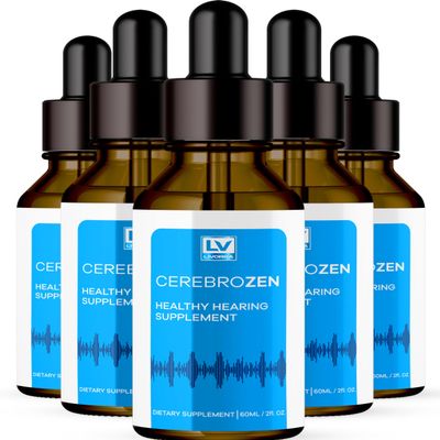 5 Pack - Cerebrozen Ear Drops - Cerebrozen, Cerebrozen 24, Cerebrozen 360 Hearing Support, Cerebrozen Drops, Cerebrozen Liquid, Cerebrozen Drops for Ears, 5 Bottles for 5 Months