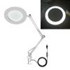 10X Magnifying Glass LED Repair Lamp with 3 Colors Light Flexible Arm Brightness Adjustable Workbench Light with Clip (White) view 2