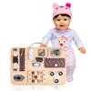 Assistex Fidget Busy Board for Adults with Dementia - Calming Activities and Games for Seniors Sensory Mat with Guide Book with Assistex 22 inch - Lifelike Reborn Baby Dolls for Seniors with Dementia view 1