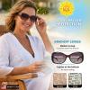 proSPORT Women Oversized Bifocal Reading Sunglasses Rhinestone Butterfly Floral UV Protection Red W/Gradient Grey Lens with Snakeskin Pouch view 4