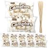 FireStix Case Pack 12 Pounds Bulk Campfire Marshmallows with (100) Roasting Sticks - (12) One Pound Bags of Large Campfire Marshmallows with 12" Roasting Sticks - Made with Natural Vanilla, White view 1