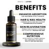 BASK & LATHER GRO & Glow Liquid Vitamin, Liquid Collagen for Women, Natural Ingredients with Collagen, Biotin, Msm, Beauty Supplement, Helps Support Healthy Hair, Skin & Nails, Cherry Flavor, 2 FL Oz view 2
