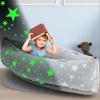 Maitys Sensory Peapod Chair for Kids, 60 Inch Inflatable Pea Pod Canoe for Autistic Children with Autism ADHD Sensory Toy, Includes Electric Air Pump(Glow Star) view 1